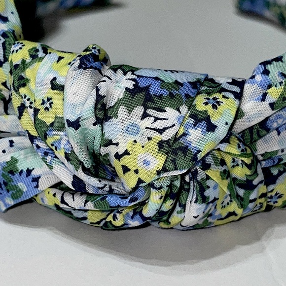 J Crew Green Multi Floral Knot headband in Liberty® print - Picture 3 of 7